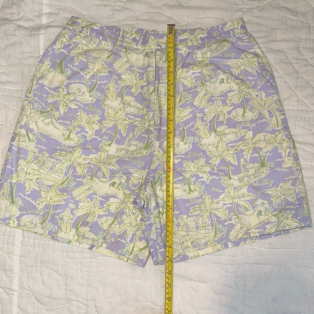 Vintage Lilly Pulitzer Lilac & Light Green Shorts Sz 12 - Picture 14 of 14
